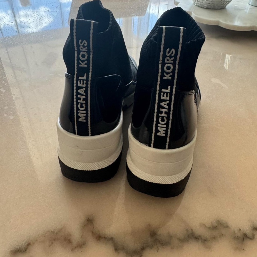 Michael Kors Black and Gray Knit Sneakers